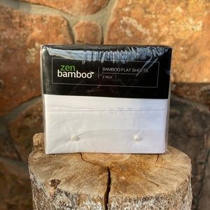 Bamboo queen flat sheet two pack